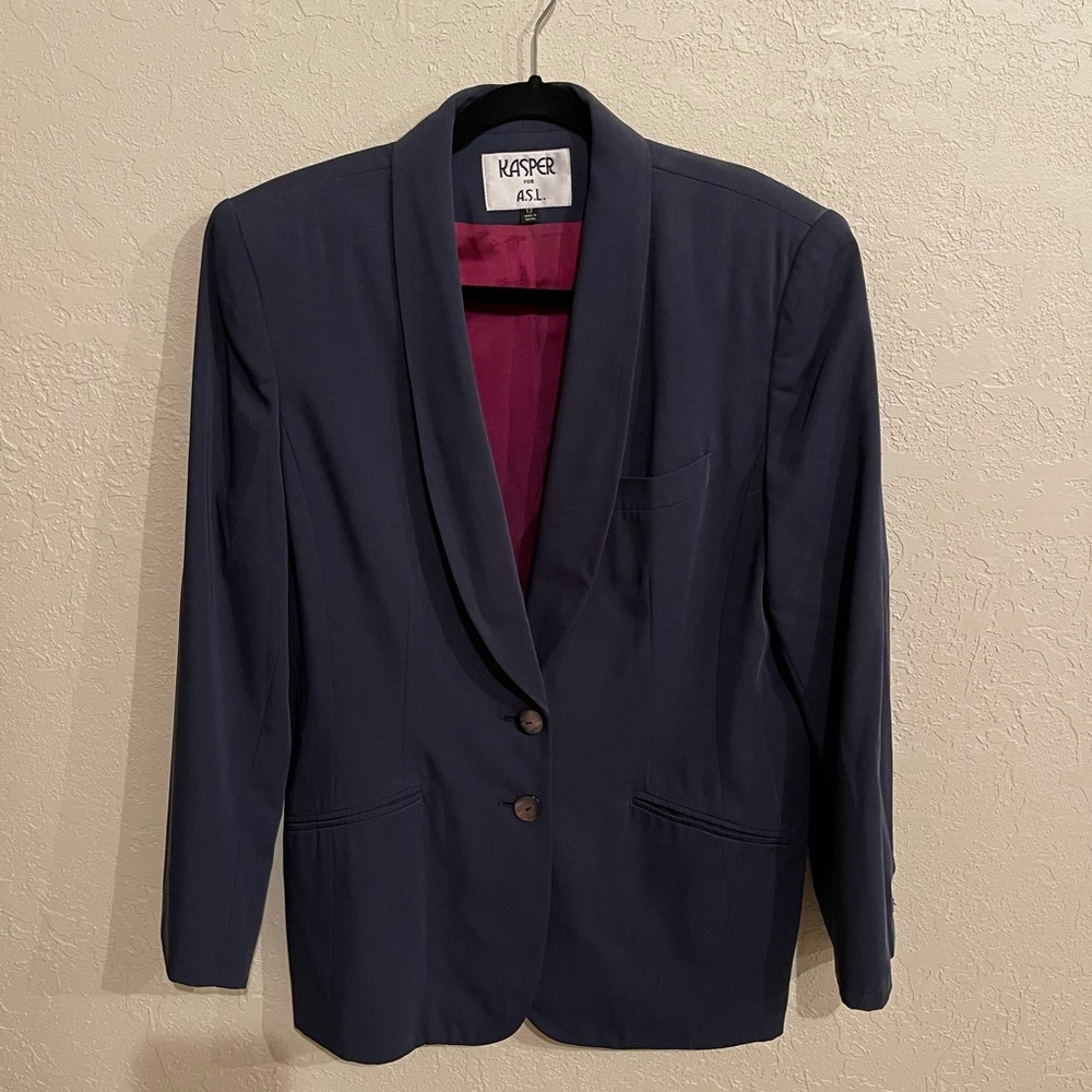 Skirt suit navy blue